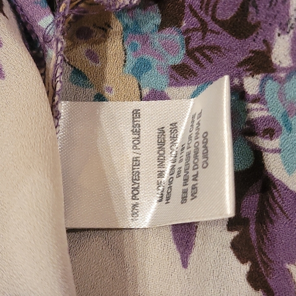 Agora Boatneck Chiffon Flowy Blouse - Picture 10 of 12